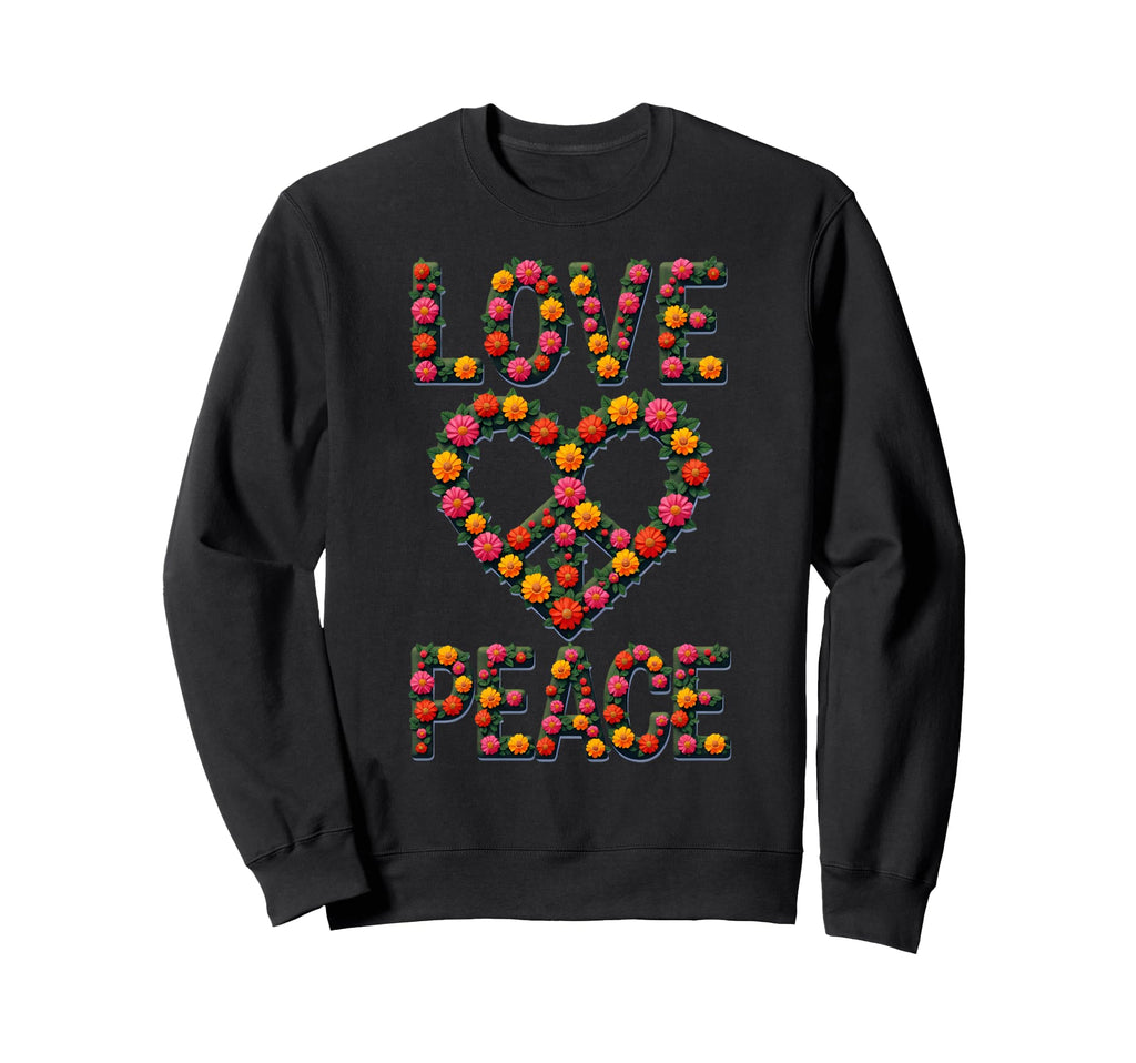 60S 70S Flower Power Groovy Love Sweatshirt - Novelty Apparel Men Women - T-Shirt, Sweatshirt, Hoodie