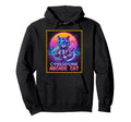 Cyberpunk Arcade Cat Synthwave Gamer Hoodie - Minimalist Print Men Women - T-Shirt, Sweatshirt, Hoodie
