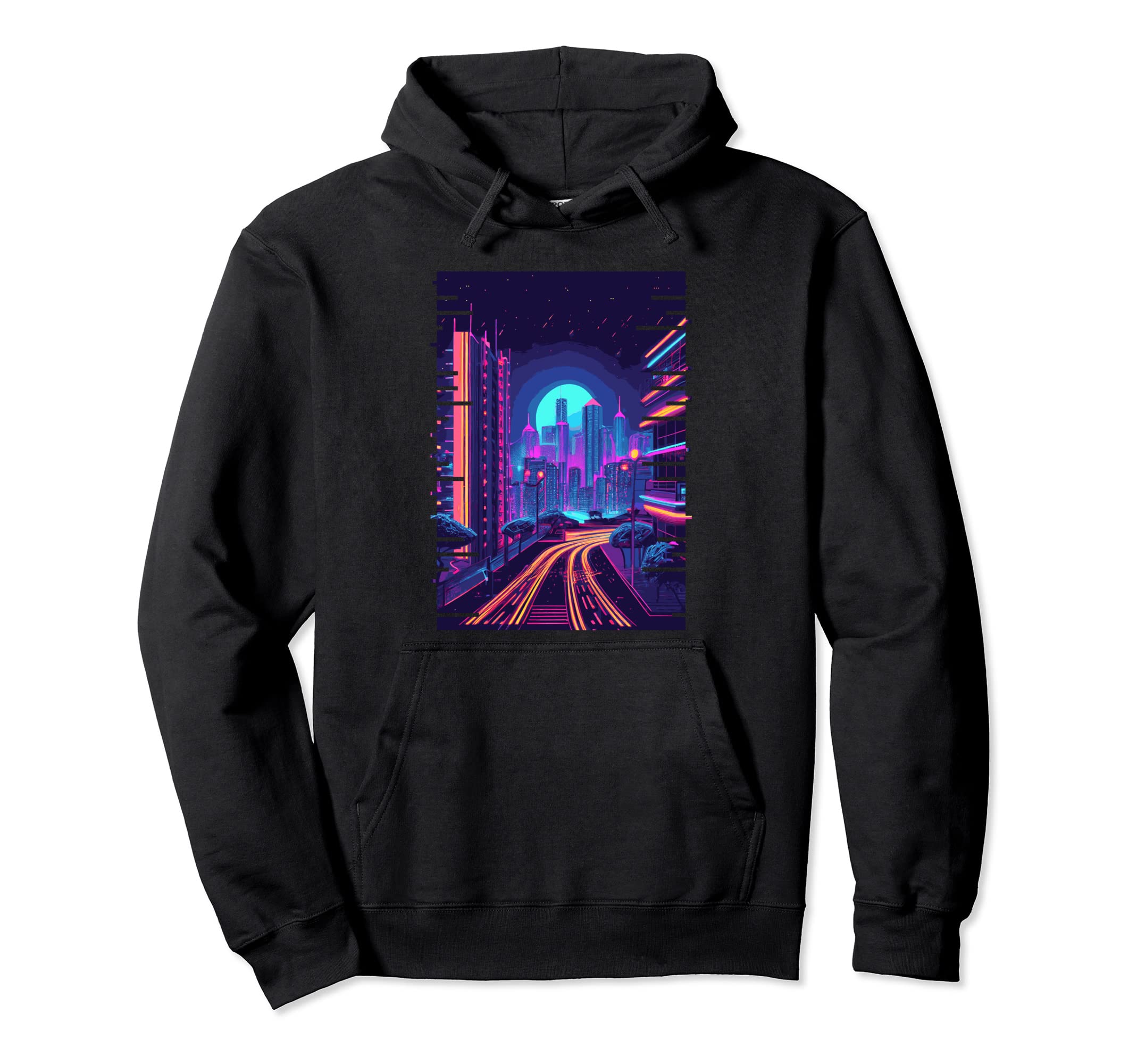 Vaporwave Anime City 80S 90S Futurism Hoodie - Aesthetic Graphic Unisex - T-Shirt, Sweatshirt, Hoodie