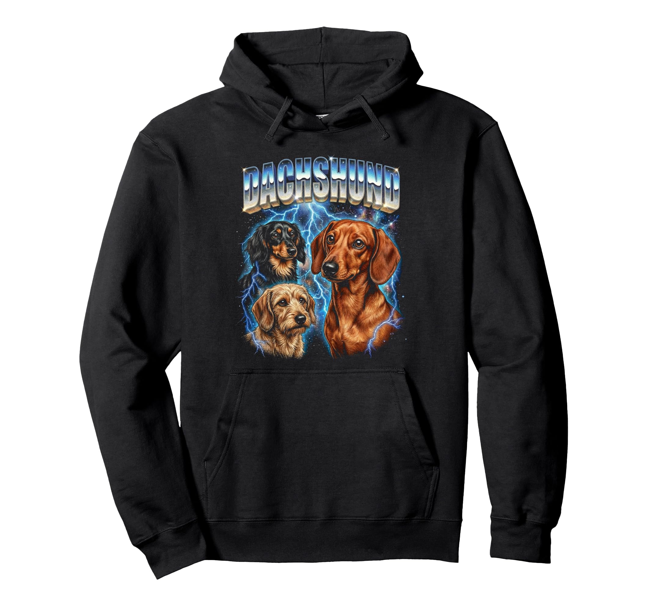 Dachshund 80S Dog Lover Funny 90S Hoodie - Fun Novelty Design for Adults - T-Shirt, Sweatshirt, Hoodie