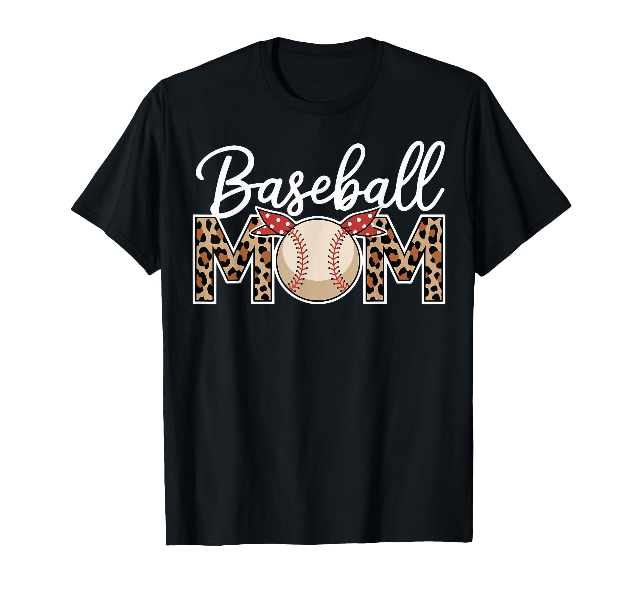 Baseball Mom Mother Leopard Baseball T-Shirt - Custom Art Print for Adults - T-Shirt, Sweatshirt, Hoodie