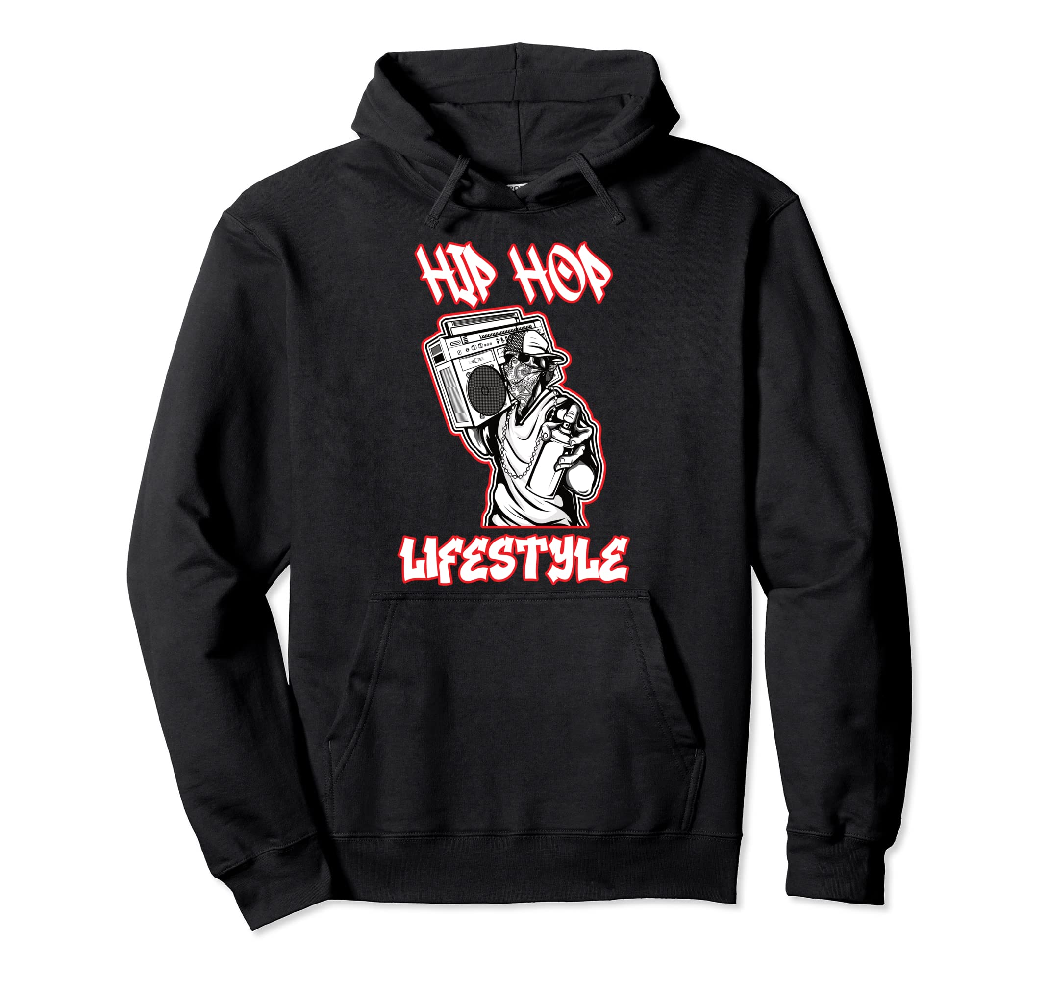 Hip Hop Lifestyle Old School Rapper Hoodie - Fun Novelty Design Men Women - T-Shirt, Sweatshirt, Hoodie