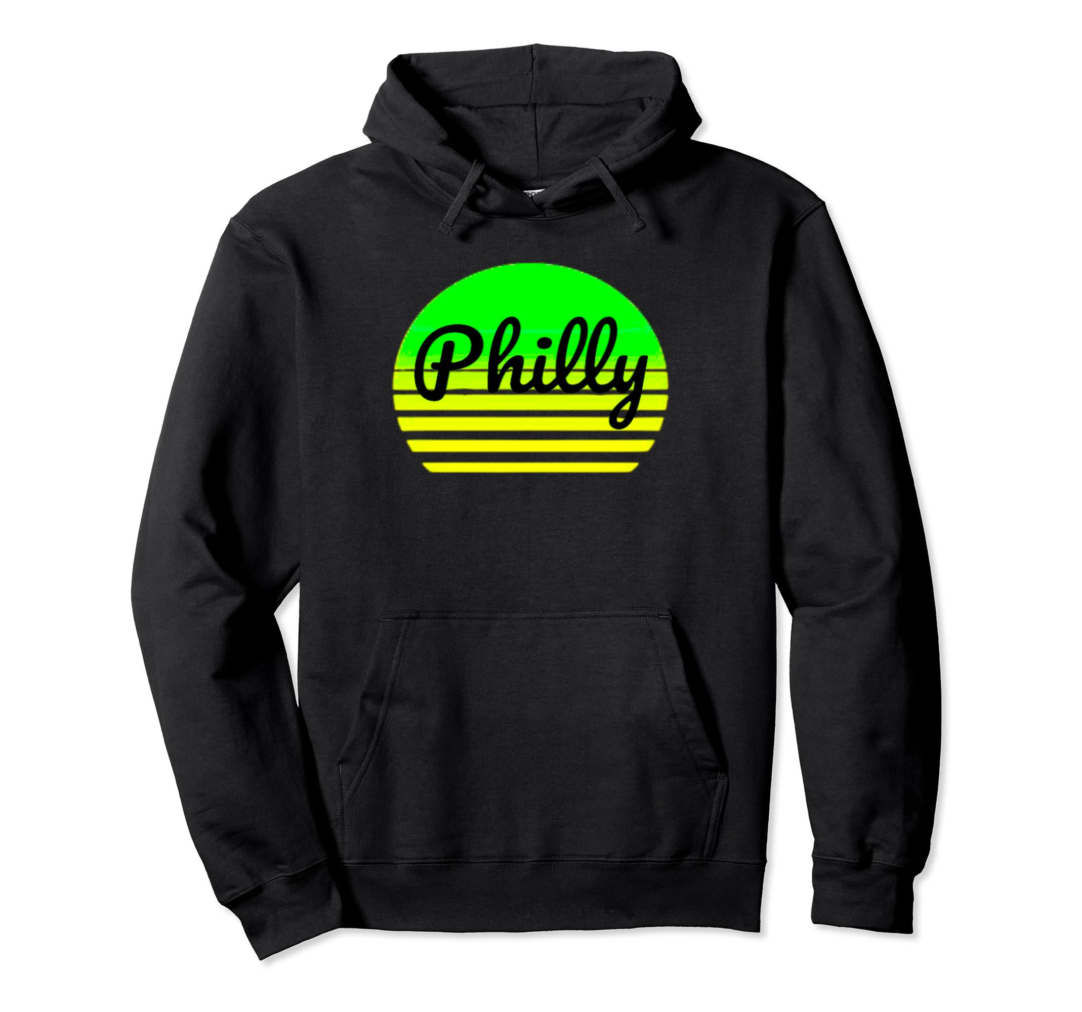 Vaporwave Aesthetic Sunset Philly Hoodie - Graphic Print Men Women - T-Shirt, Sweatshirt, Hoodie