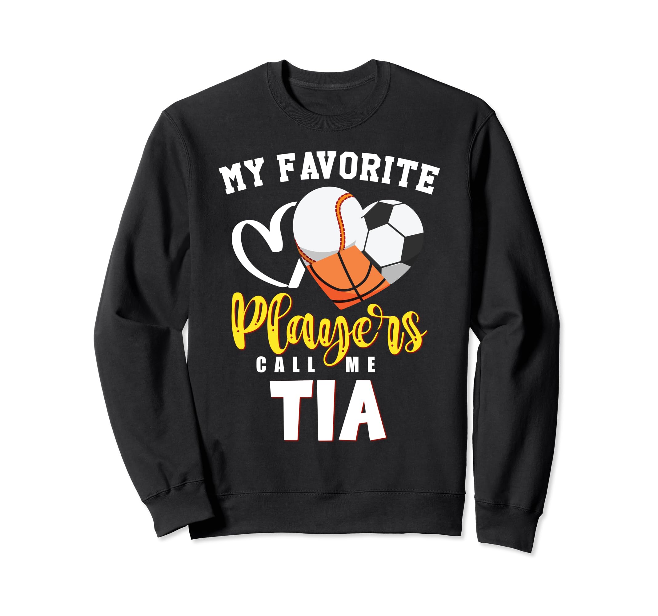 Tia My Favorite Baseball Sweatshirt - Casual Everyday Wear Men Women - T-Shirt, Sweatshirt, Hoodie