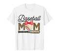 Baseball Mom Leopard Messy Bun T-Shirt - Aesthetic Graphic Men Women - T-Shirt, Sweatshirt, Hoodie