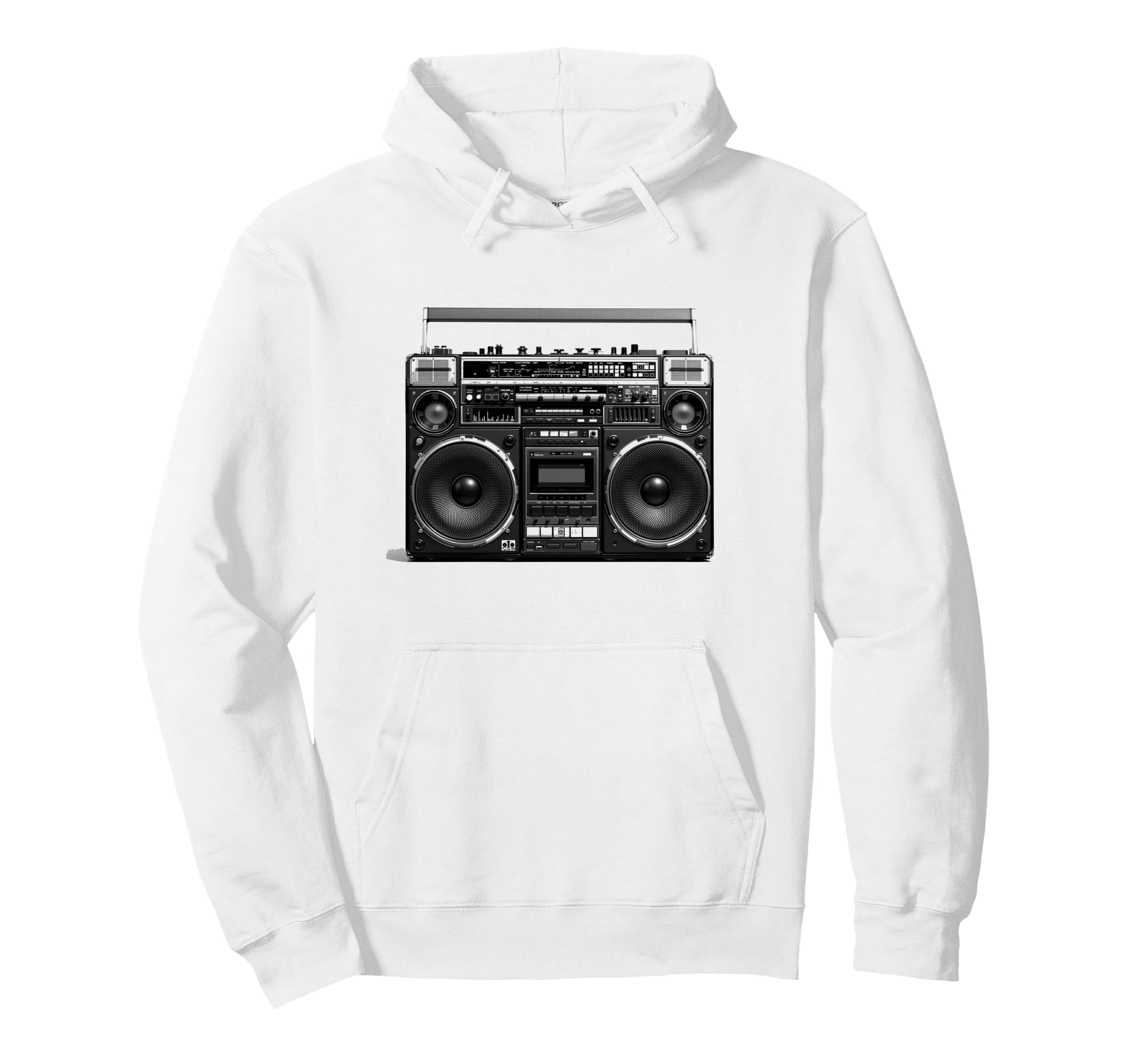 Boom Box 80S 90S Ghetto Blaster Hoodie - Fun Novelty Design Men Women - T-Shirt, Sweatshirt, Hoodie