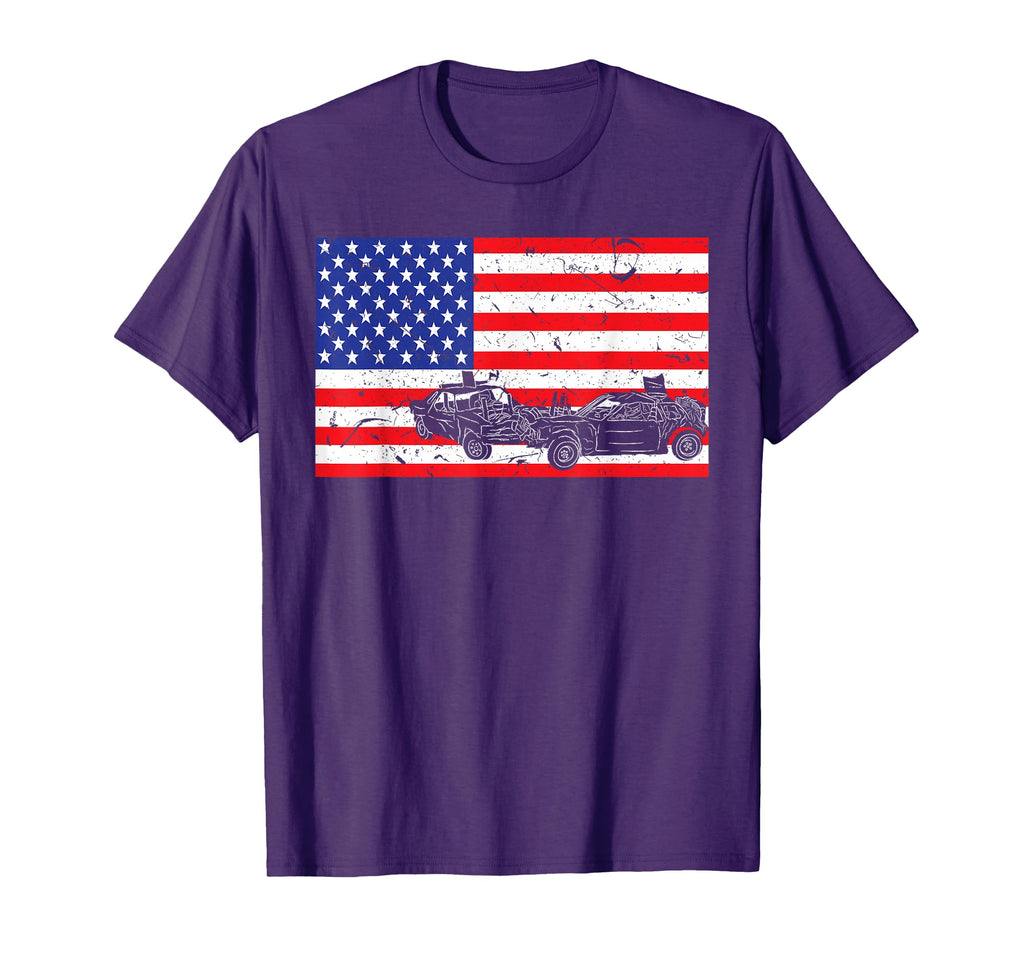 Distressed Demolition Derby Usa American T-Shirt - Minimalist Print Unisex - T-Shirt, Sweatshirt, Hoodie