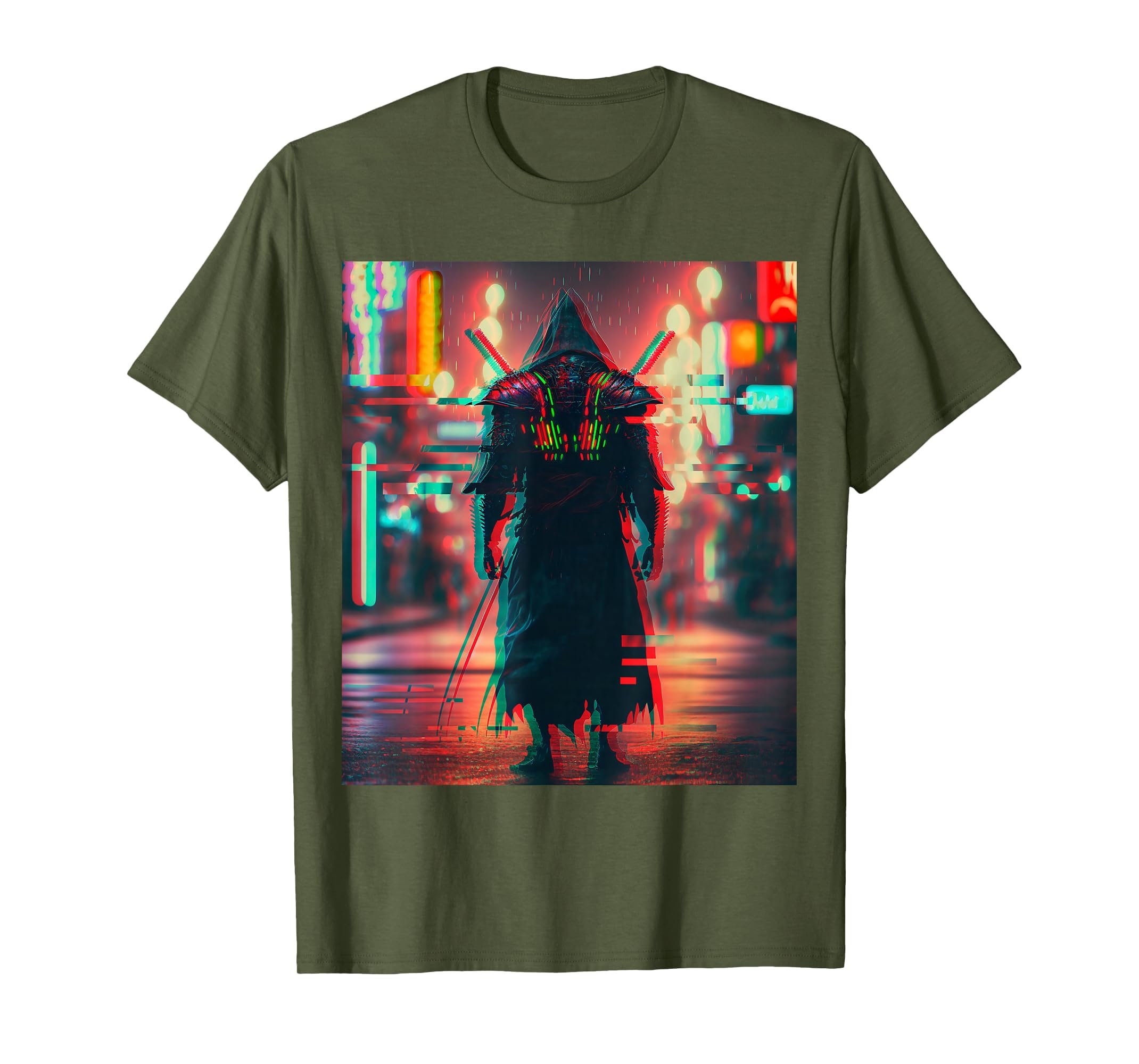 Japan Anime Mask Kitsune Samurai T-Shirt - Novelty Apparel Unisex - T-Shirt, Sweatshirt, Hoodie