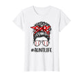 Baseball Aunt Funny Mothers Day Messy Bun T-Shirt - Trendy Graphic Unisex - T-Shirt, Sweatshirt, Hoodie