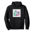 Vaperwave Aesthetic Glitch Cat Retrowave Hoodie - Graphic Print Unisex - T-Shirt, Sweatshirt, Hoodie