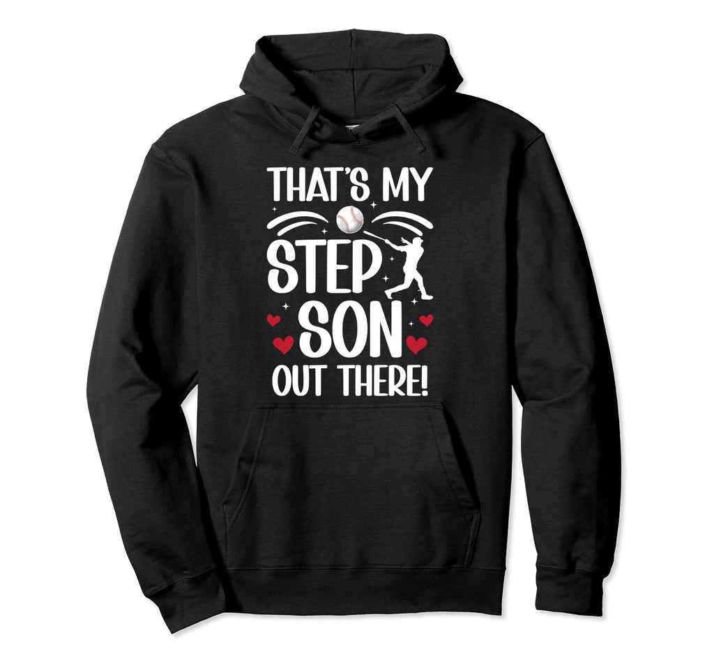 Proud Baseball Step Mom Baseball Hoodie - Fun Novelty Design for Adults - T-Shirt, Sweatshirt, Hoodie