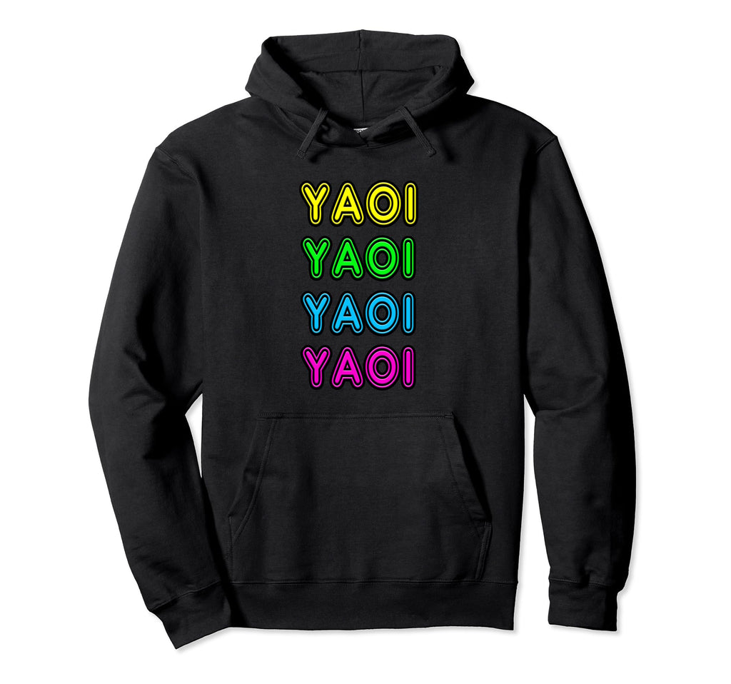 80S Neon Anime Sign Yaoi Gift Hoodie - Graphic Print Men Women - T-Shirt, Sweatshirt, Hoodie
