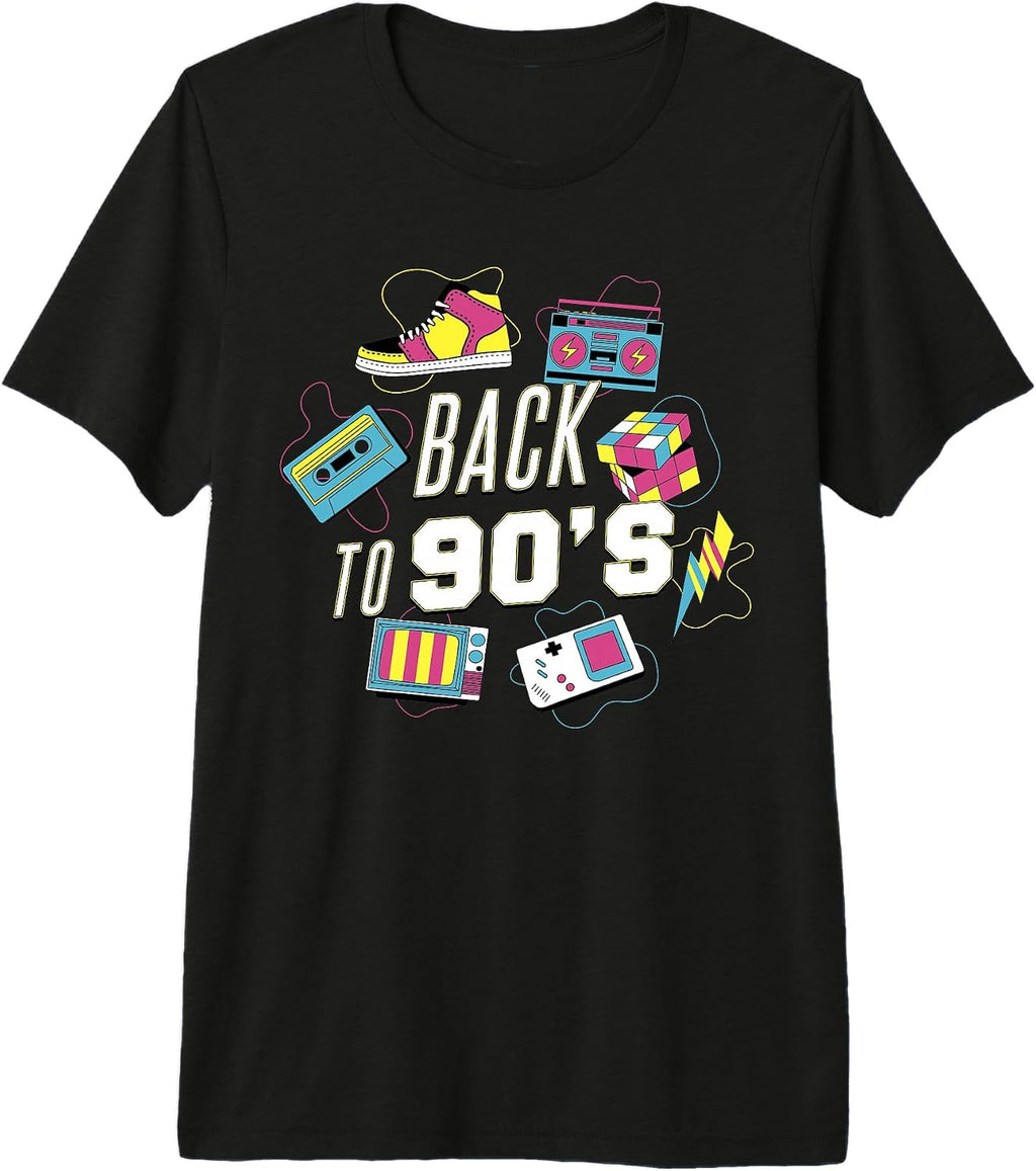 1990s 90s Retro Costume The Nineties Gifts Outfit - Adult & Kids T-Shirts, Sweatshirts & Hoodies apparel design preview 1