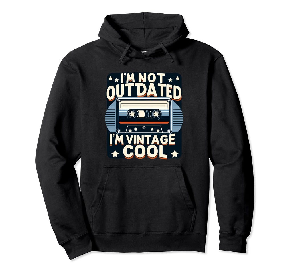 Outdated Cassette Tape Hoodie - Unique Graphic Men Women - T-Shirt, Sweatshirt, Hoodie