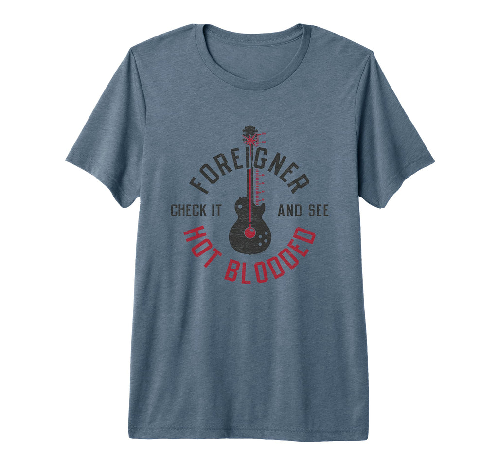 Foreigner Hot Blooded Guitar T-Shirt - Fun Novelty Design Men Women - T-Shirt, Sweatshirt, Hoodie