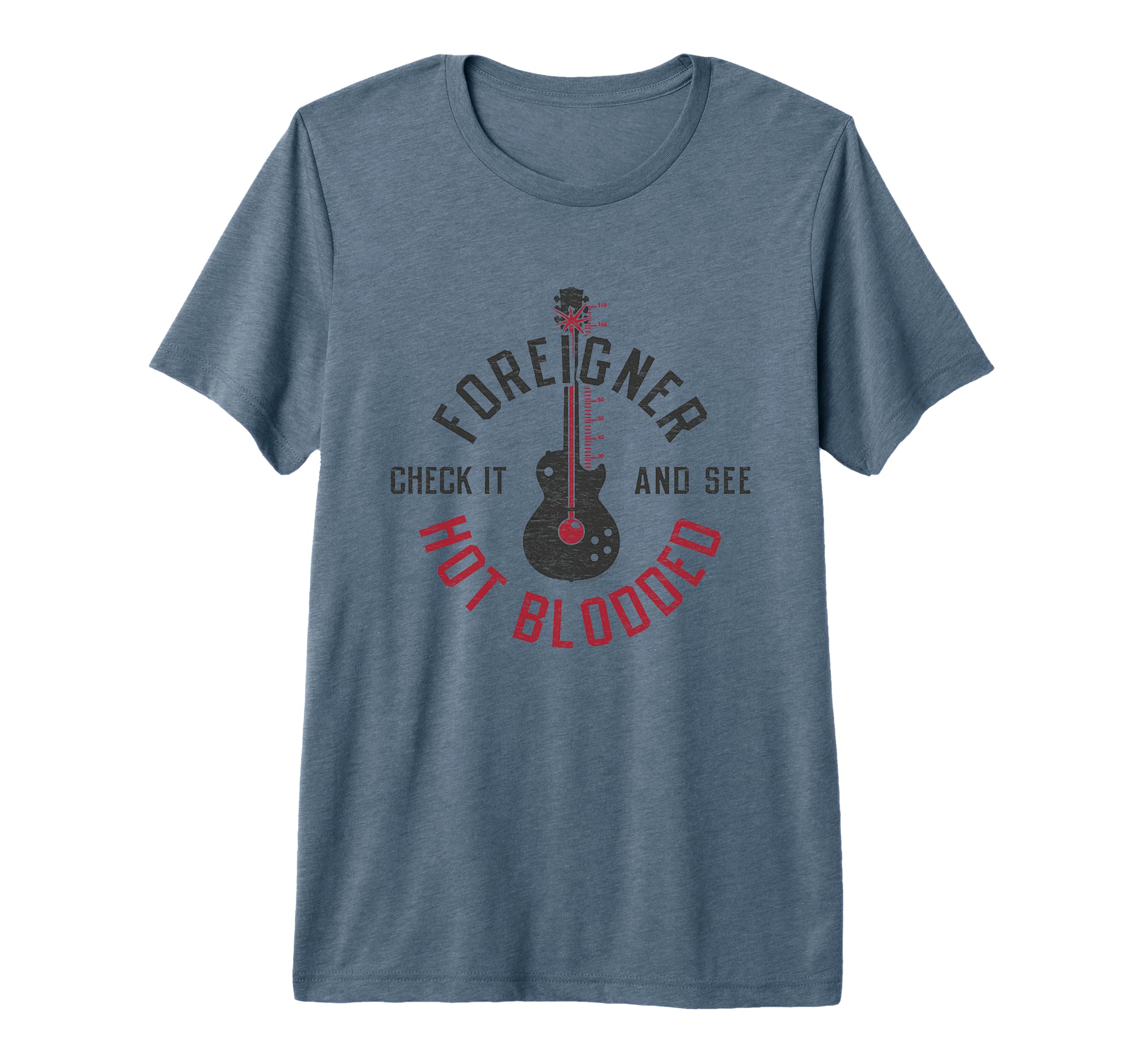 Foreigner Hot Blooded Guitar T-Shirt - Fun Novelty Design Men Women - T-Shirt, Sweatshirt, Hoodie