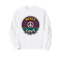 Hippie Peace Love 60S Groovy Sweatshirt - Aesthetic Graphic Unisex - T-Shirt, Sweatshirt, Hoodie