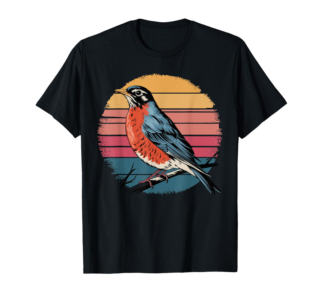 American Robin Bird Lover Sunset Bird T-Shirt - Streetwear Style Men Women - T-Shirt, Sweatshirt, Hoodie