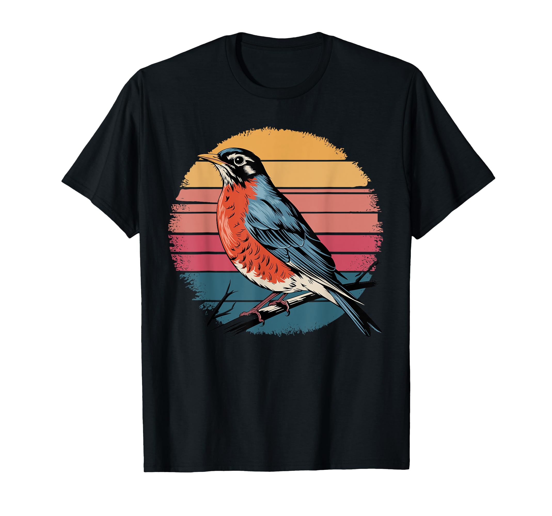 American Robin Bird Lover Sunset Bird T-Shirt - Streetwear Style Men Women - T-Shirt, Sweatshirt, Hoodie