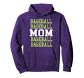 Baseball Mama Repeated Lime Green Hoodie - Casual Everyday Wear Men Women - T-Shirt, Sweatshirt, Hoodie