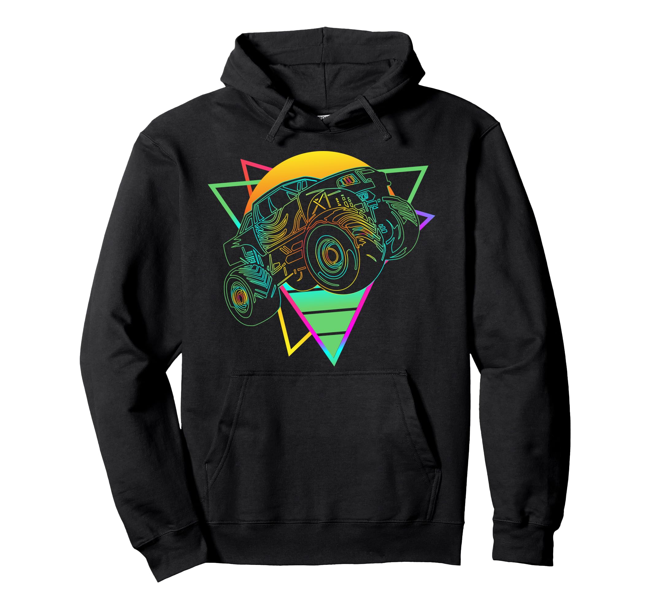 Vaporwave Aesthetic Monster Truck Offroad Hoodie - Aesthetic Graphic Unisex - T-Shirt, Sweatshirt, Hoodie
