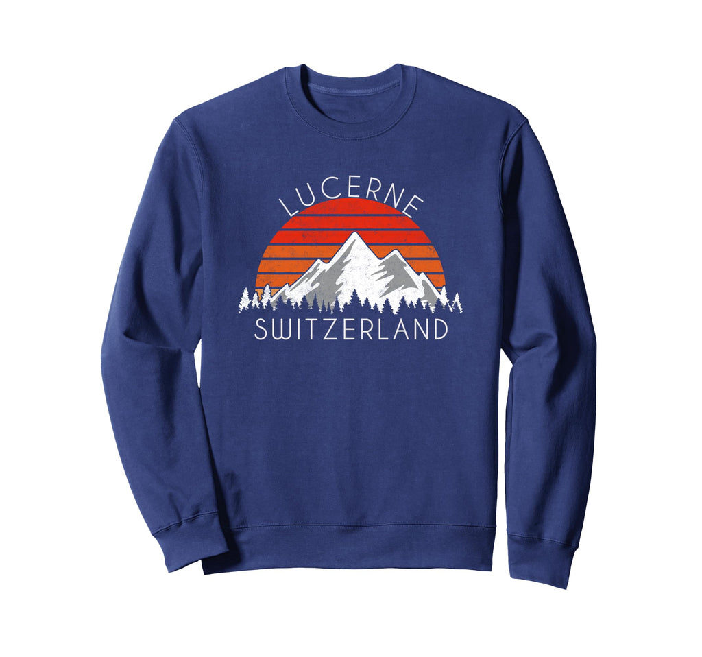 Lucerne Switzerland Distressed Sweatshirt - Casual Everyday Wear Men Women - T-Shirt, Sweatshirt, Hoodie
