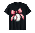 Coquette Bow Baseball Player Team T-Shirt - Graphic Print Men Women - T-Shirt, Sweatshirt, Hoodie