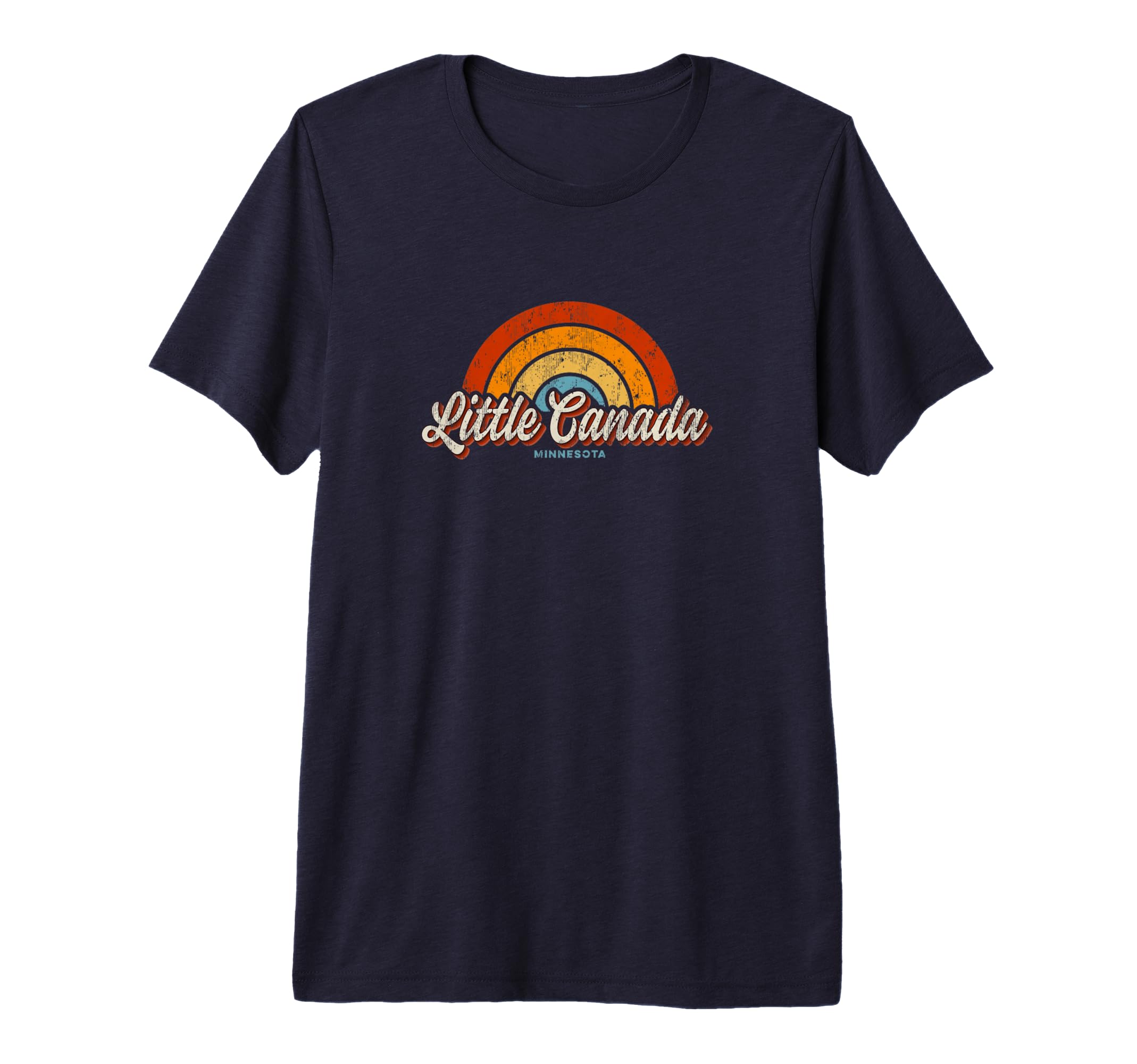 Little Canada Minnesota Mn Rainbow 70S T-Shirt - Custom Art Print Men Women - T-Shirt, Sweatshirt, Hoodie