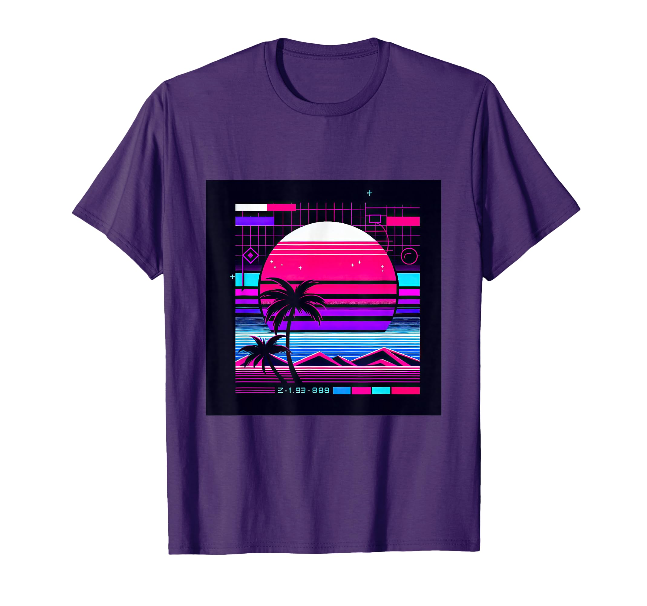 Synthwave Vaporwave Tropical Palm Sunset T-Shirt - Streetwear Style Unisex - T-Shirt, Sweatshirt, Hoodie