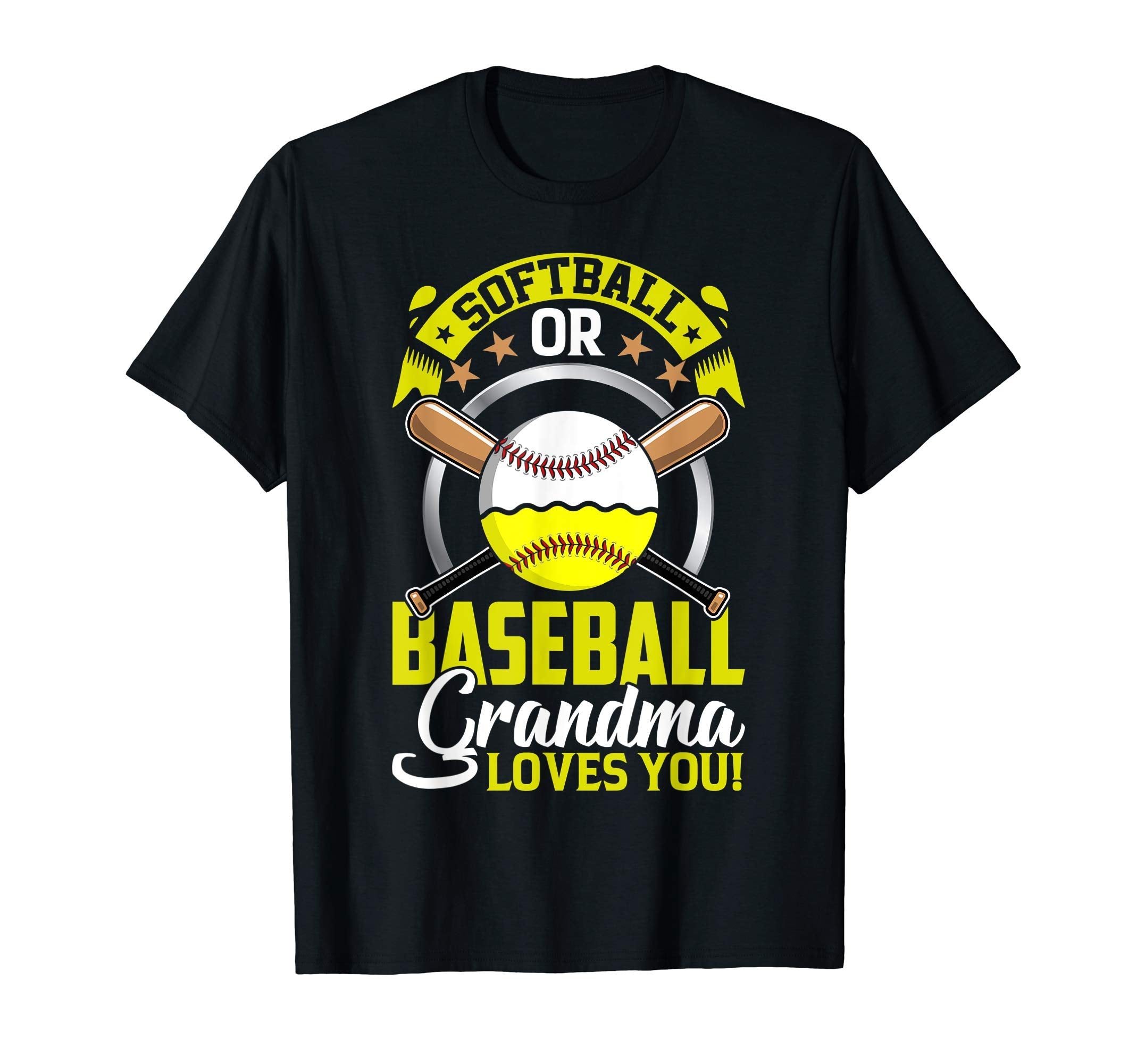 Softball Or Baseball Grandma Loves You T-Shirt - Graphic Print for Adults - T-Shirt, Sweatshirt, Hoodie