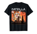 Catzilla Funny Kitten Cat Distressed T-Shirt - Trendy Graphic for Adults - T-Shirt, Sweatshirt, Hoodie