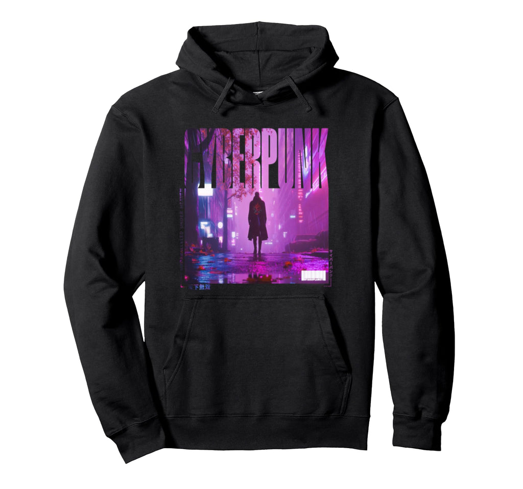 Walking Japanese Cyberpunk Vaporwave Hoodie - Minimalist Print Unisex - T-Shirt, Sweatshirt, Hoodie