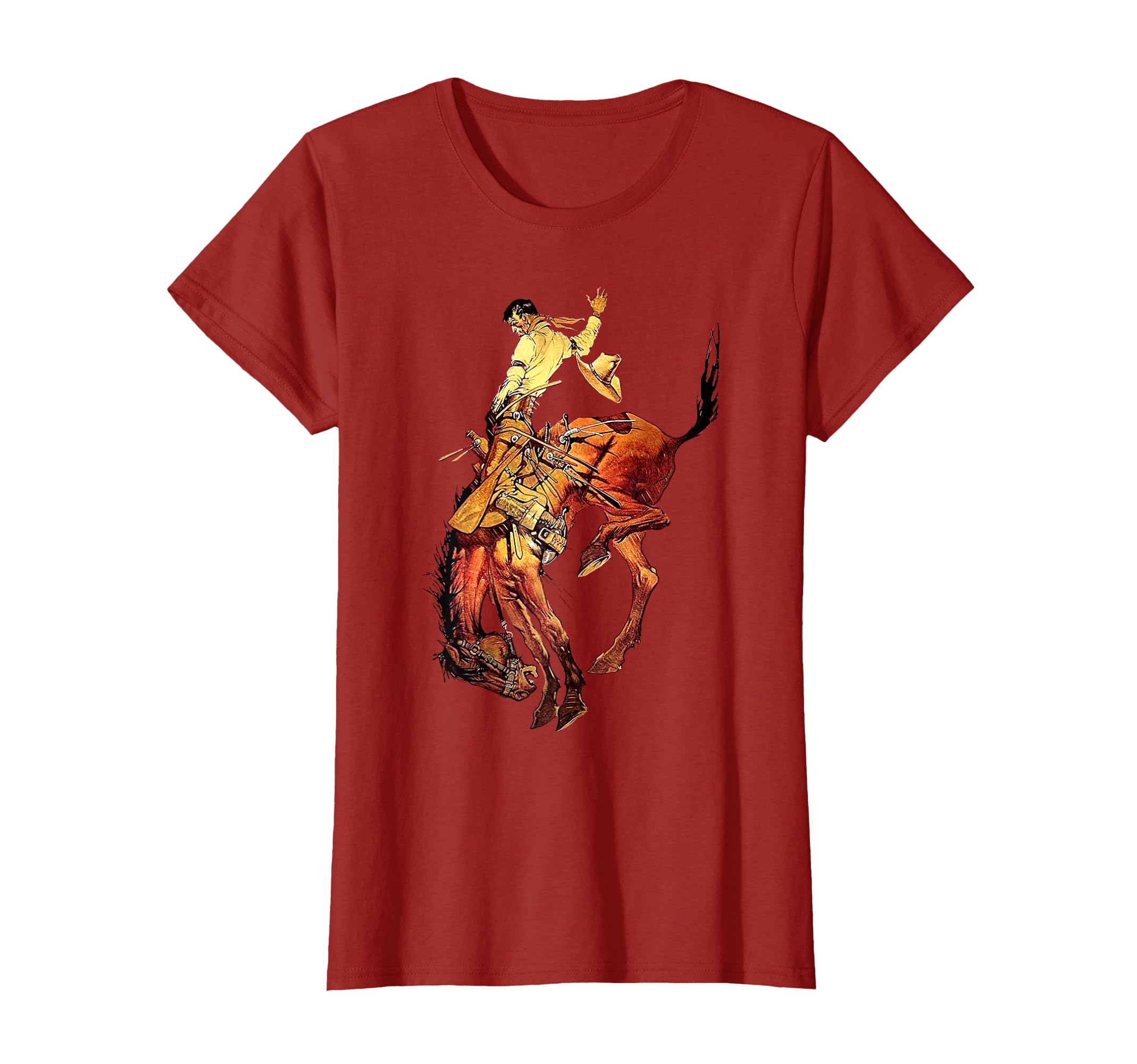 Eagerlys Cowboy Riding Horse Art T-Shirt - Custom Art Print Men Women - T-Shirt, Sweatshirt, Hoodie