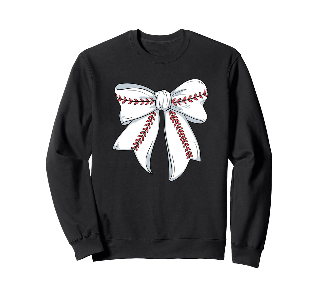 Baseball Coquette Bow Baseball Mom Sweatshirt - Streetwear Style Unisex - T-Shirt, Sweatshirt, Hoodie