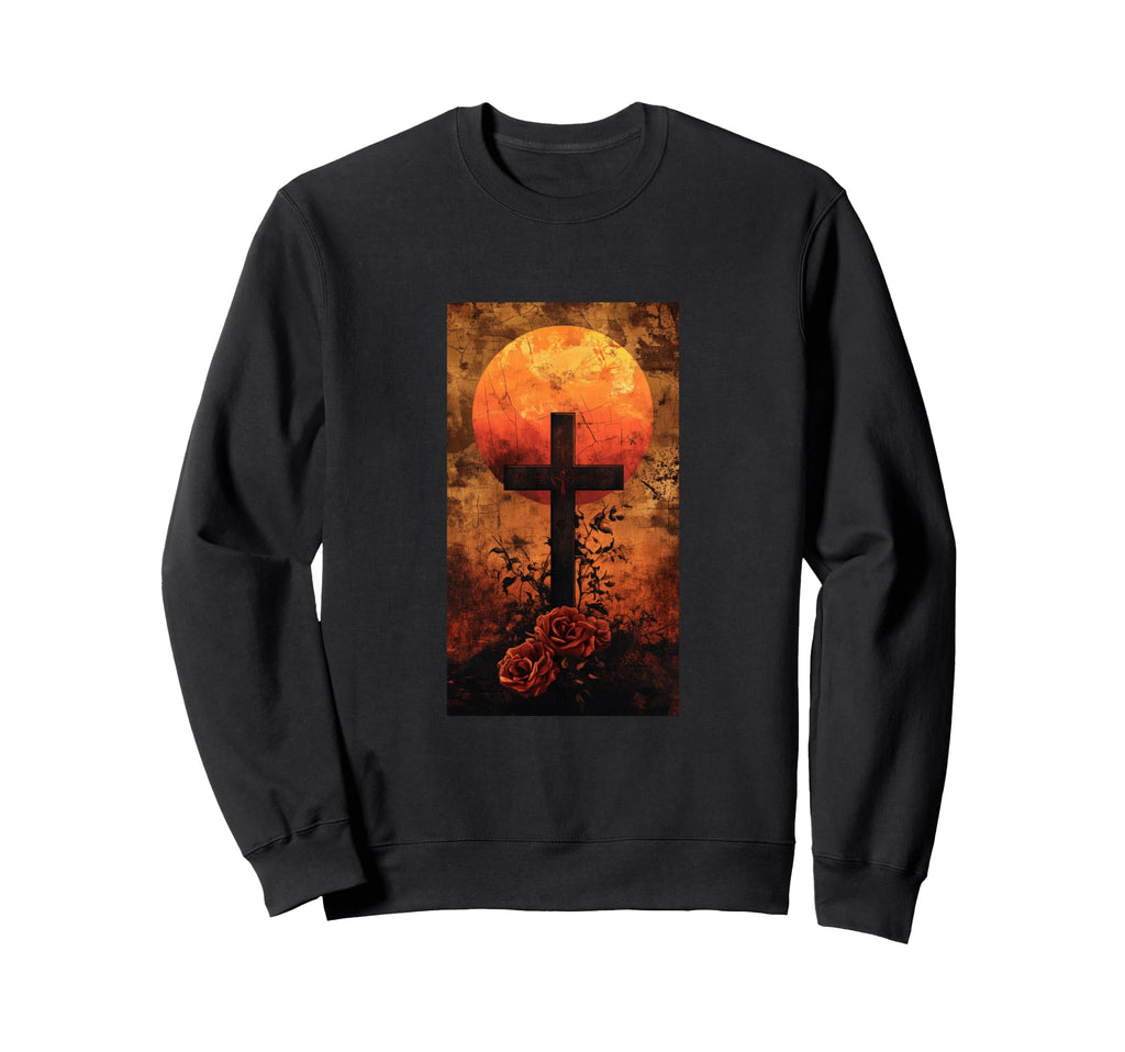 Gothic Cross Grunge Aesthetic Y2K Sweatshirt - Graphic Print Men Women - T-Shirt, Sweatshirt, Hoodie