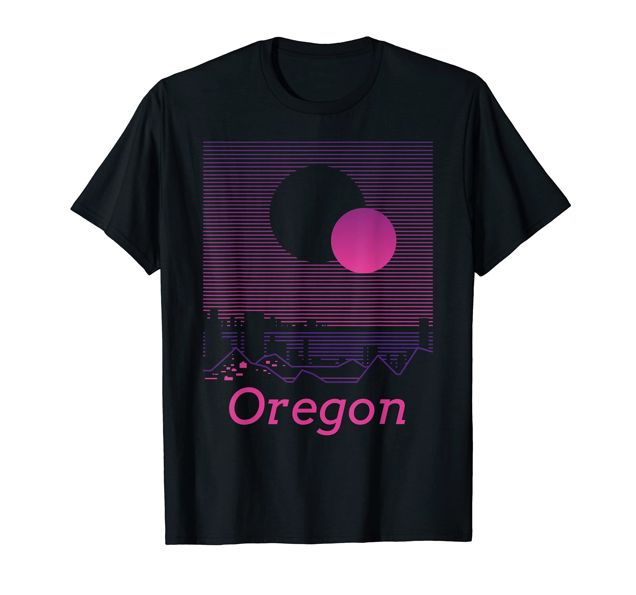 Oregon Mountain Grid 80S 90S Aesthetic T-Shirt - Fun Novelty Design Unisex - T-Shirt, Sweatshirt, Hoodie