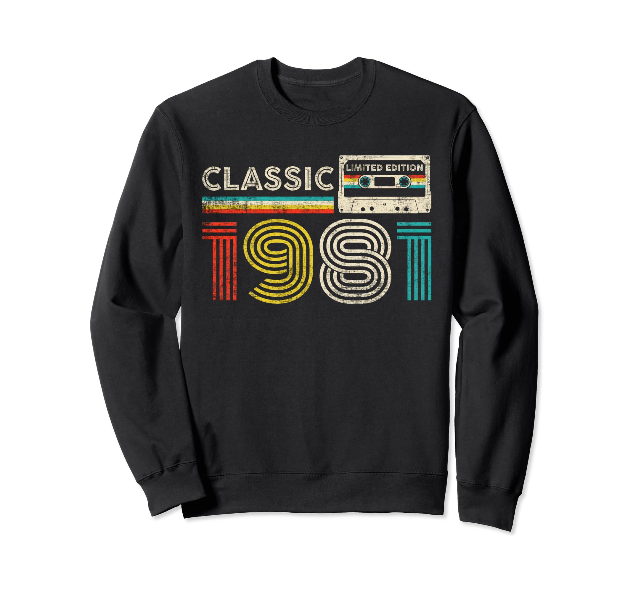 1981 Birthday 1981 Cassette Sweatshirt - Casual Everyday Wear for Adults - T-Shirt, Sweatshirt, Hoodie