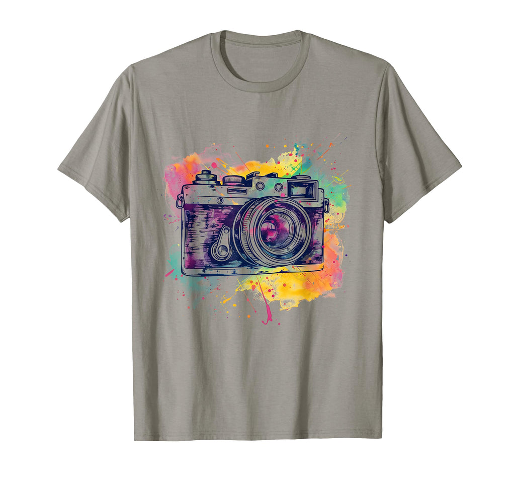 Photographer Camera Watercolor T-Shirt - Graphic Print Men Women - T-Shirt, Sweatshirt, Hoodie