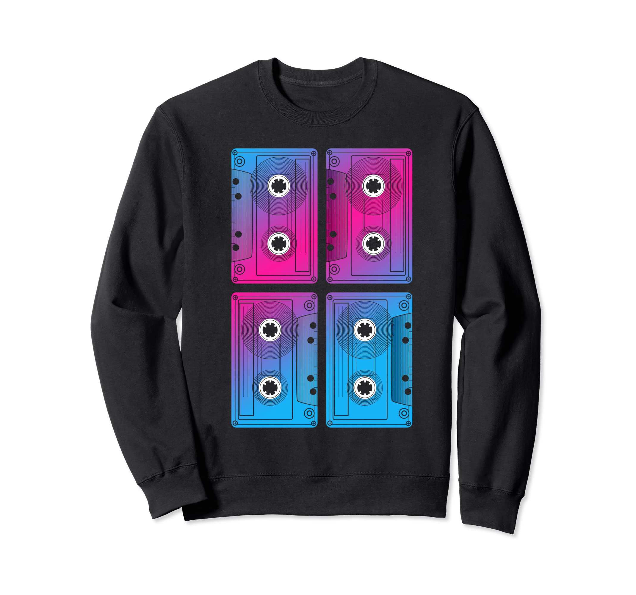 80S Vaporwave Cassette Tape Sweatshirt - Unique Graphic for Adults - T-Shirt, Sweatshirt, Hoodie