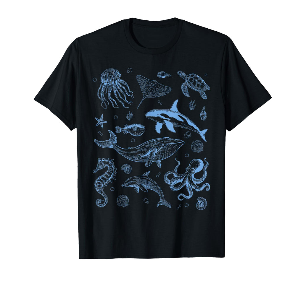 Ocean Life Sea Aesthetic Dolphin T-Shirt - Novelty Apparel for Adults - T-Shirt, Sweatshirt, Hoodie