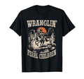 Wranglin Feral Children Cowboy Raccoon T-Shirt - Minimalist Print Unisex - T-Shirt, Sweatshirt, Hoodie