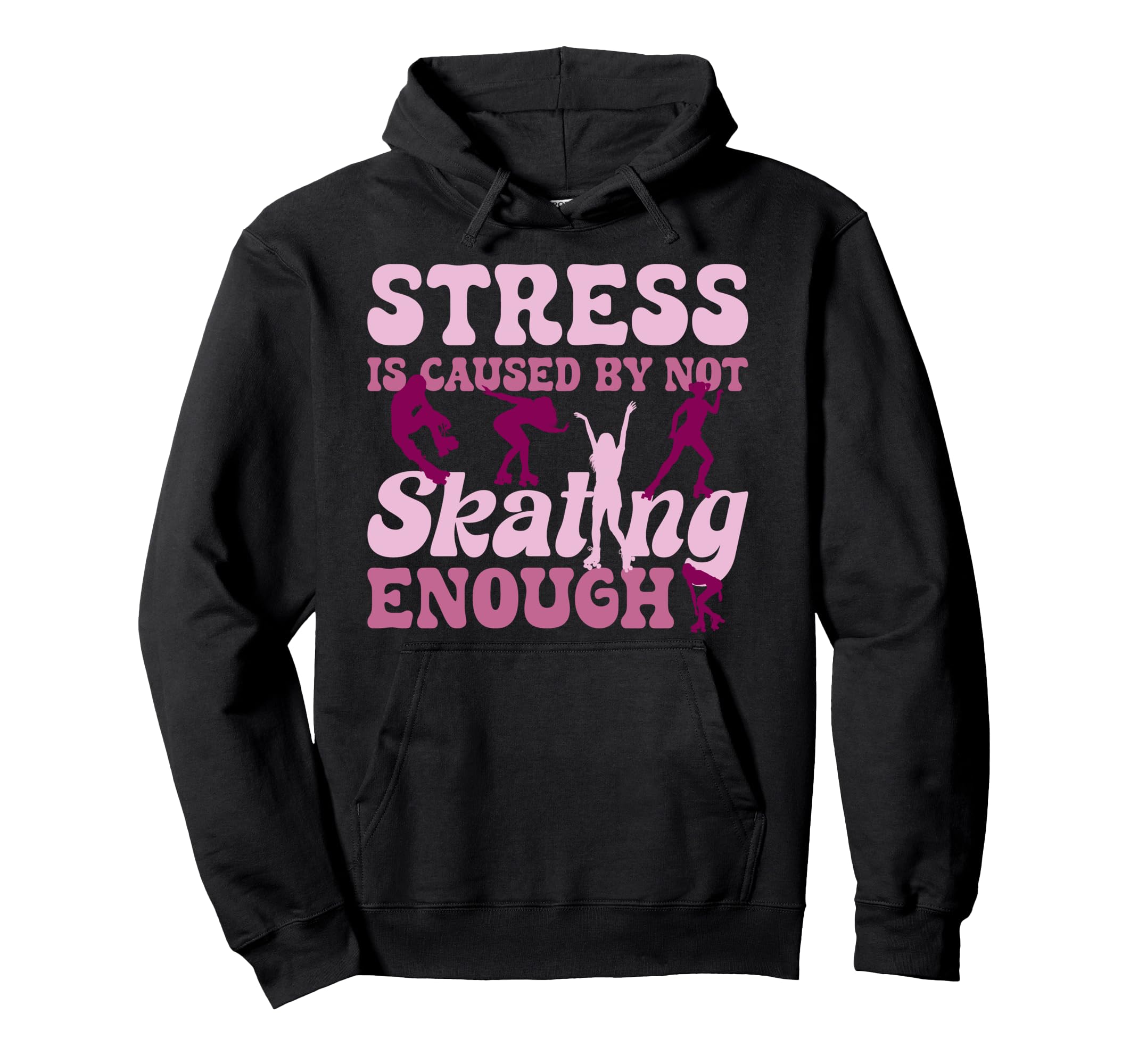 Roller Skating Skate 1970S Stress Is Hoodie - Custom Art Print Men Women - T-Shirt, Sweatshirt, Hoodie