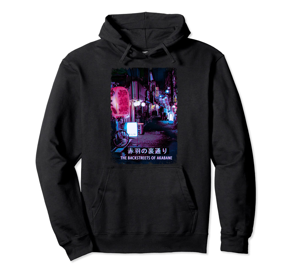 Vaporwave Japan Tokyo Streets Night Hoodie - Minimalist Print Unisex - T-Shirt, Sweatshirt, Hoodie