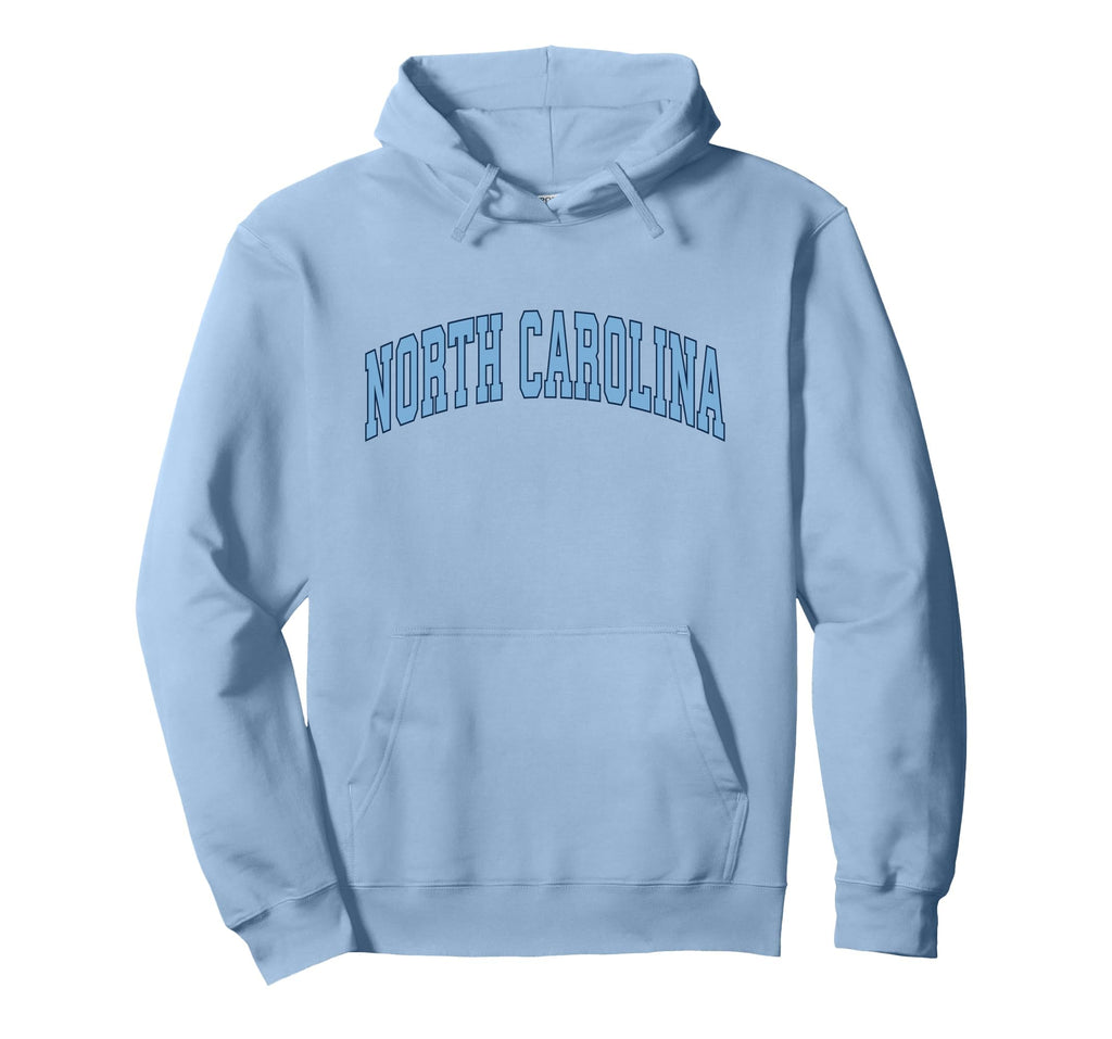 North Carolina Nc Athletic Sports 80S 90S Hoodie - Minimalist Print Unisex - T-Shirt, Sweatshirt, Hoodie