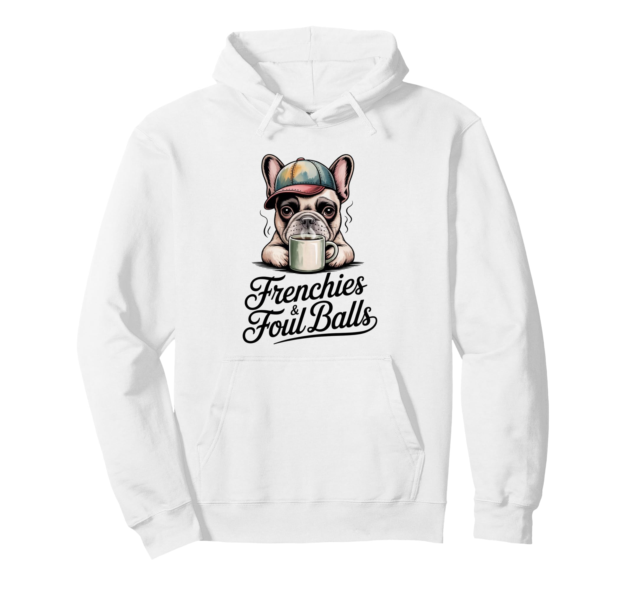 Frenchies And Foul Balls Peeking Baseball Hoodie - Streetwear Style Unisex - T-Shirt, Sweatshirt, Hoodie