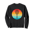 Tennis Racket Silhouette Sunset Sweatshirt - Fun Novelty Design Men Women - T-Shirt, Sweatshirt, Hoodie