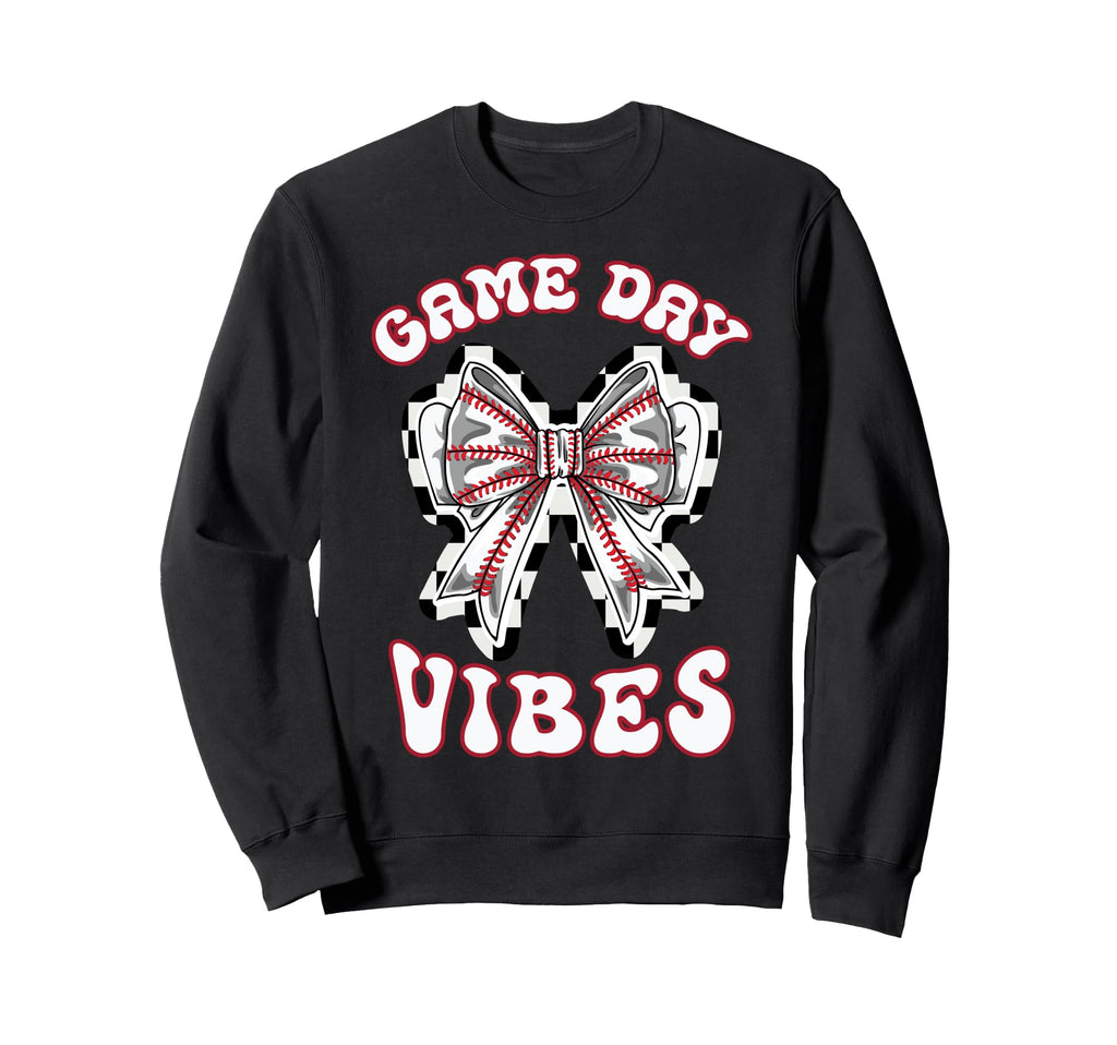 Baseball Mom Coquette Bow Game Day Sweatshirt - Streetwear Style Unisex - T-Shirt, Sweatshirt, Hoodie