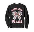 Baseball Mom Coquette Bow Game Day Sweatshirt - Streetwear Style Unisex - T-Shirt, Sweatshirt, Hoodie