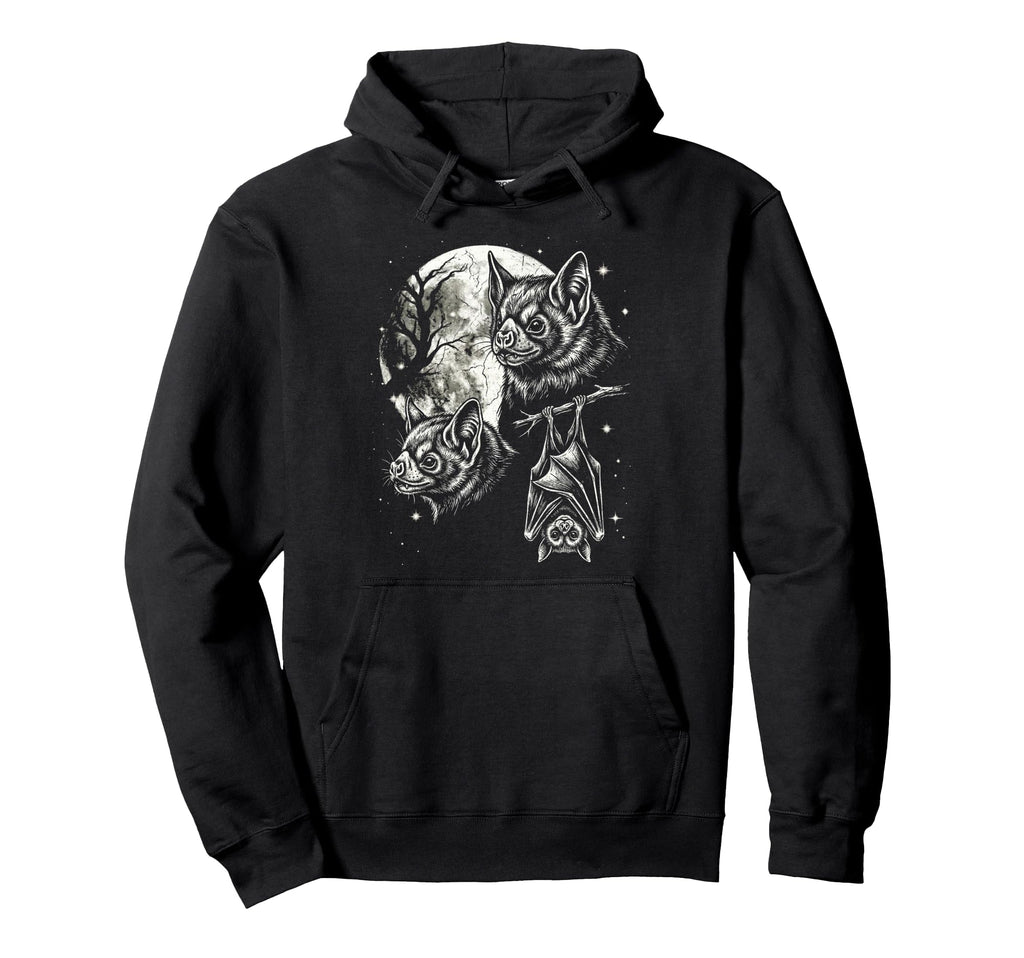 Bat 90S Aesthetic Y2K Vampire Bat Moon Hoodie - Graphic Print for Adults - T-Shirt, Sweatshirt, Hoodie