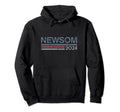 Newsom 2024 President Distressed Effect Hoodie - Novelty Apparel for Adults - T-Shirt, Sweatshirt, Hoodie